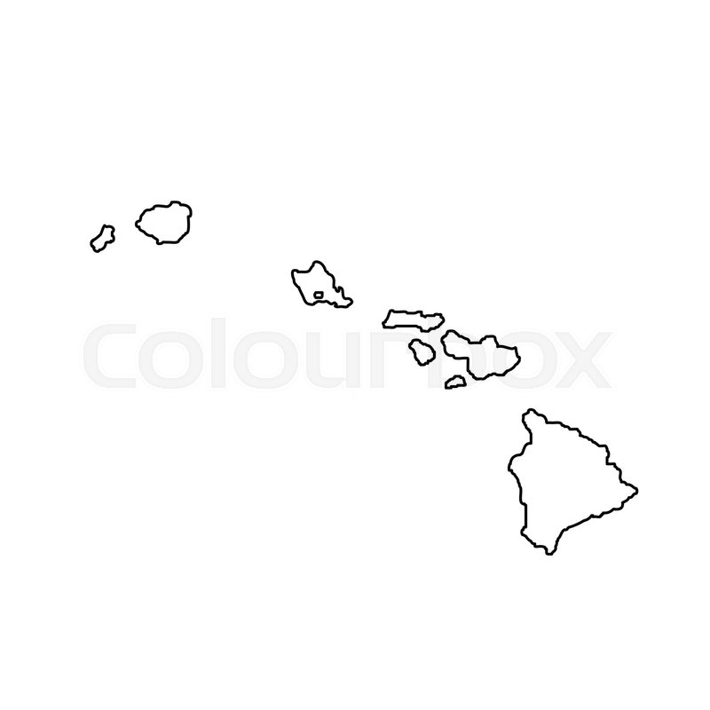 Map Of The U S State Hawaii Vector Stock Vector Colourbox 800x800 Map Of The U S State Hawaii Vector Stock Vector Colourbox