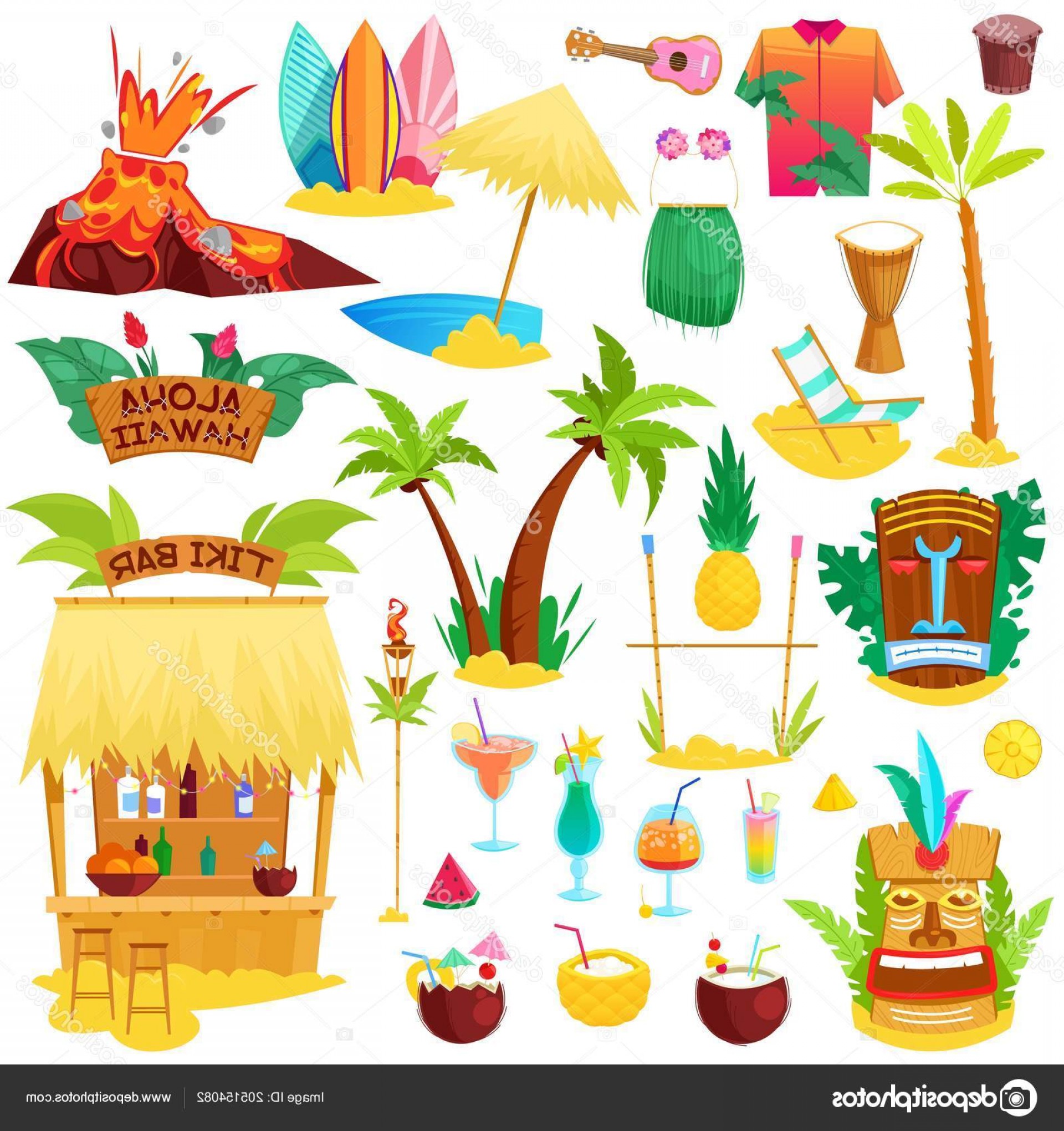 Stock Illustration Hawaii Vector Hawaiian Beach With Hoodamathrun 1920x2040 Stock Illustration Hawaii Vector Hawaiian Beach With Hoodamathrun