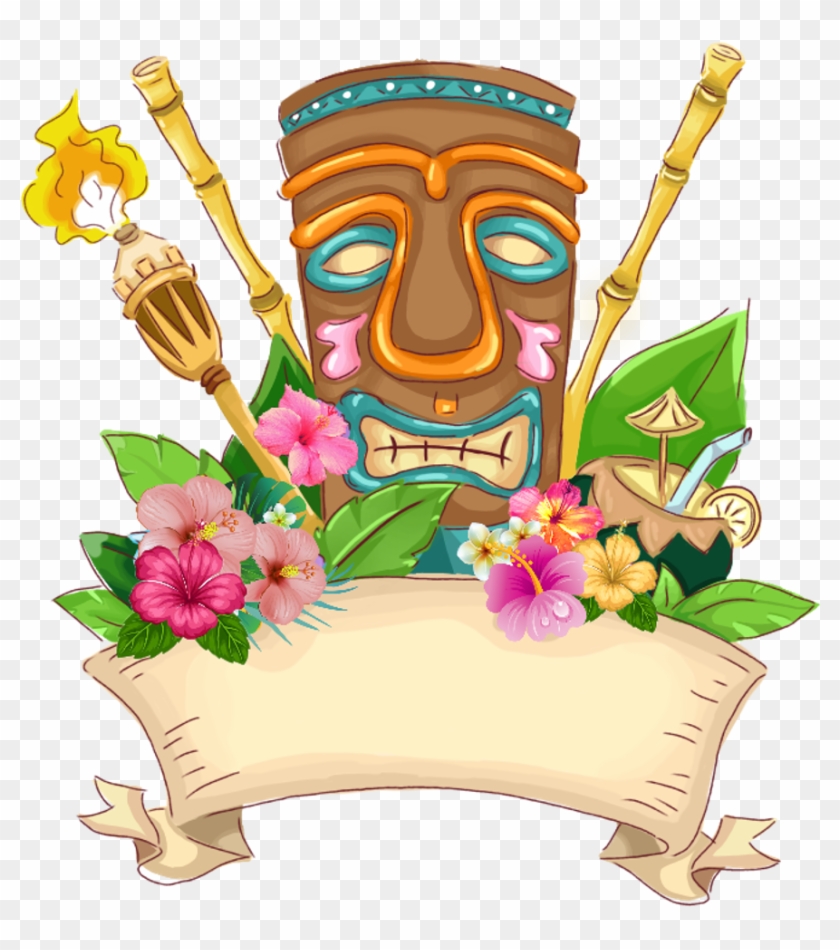 Tiki Hawaii Vector Png 840x950 Tiki Hawaii Vector Png