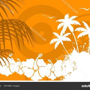 300x300 Stock Illustration Summer Hawaiian Tropic Background Vector