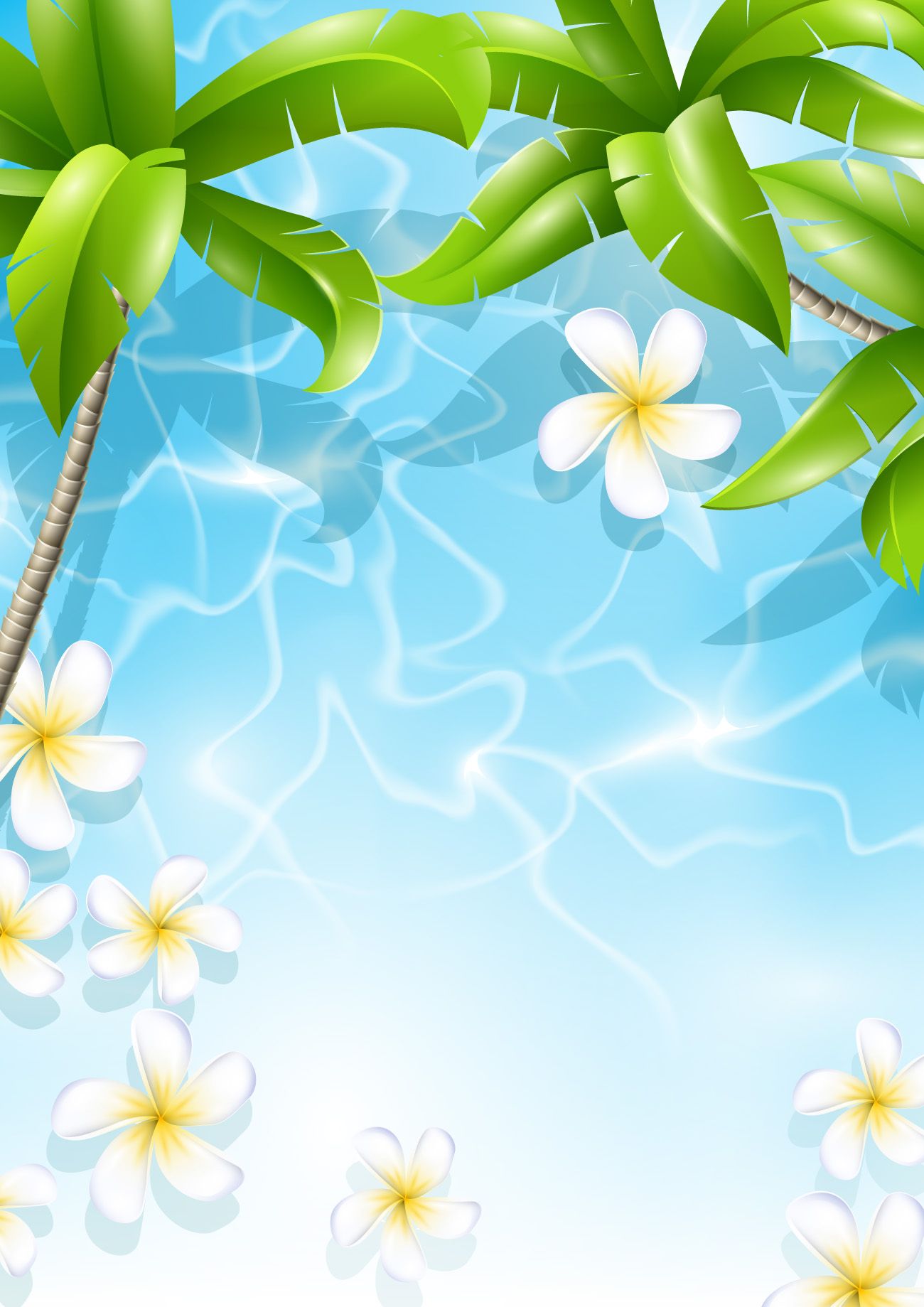1300x1839 Beautiful Tropical Backgrounds Vector Signs Convites Luau