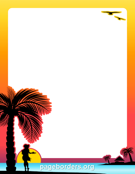 470x608 Hawaiian Border Clip Art