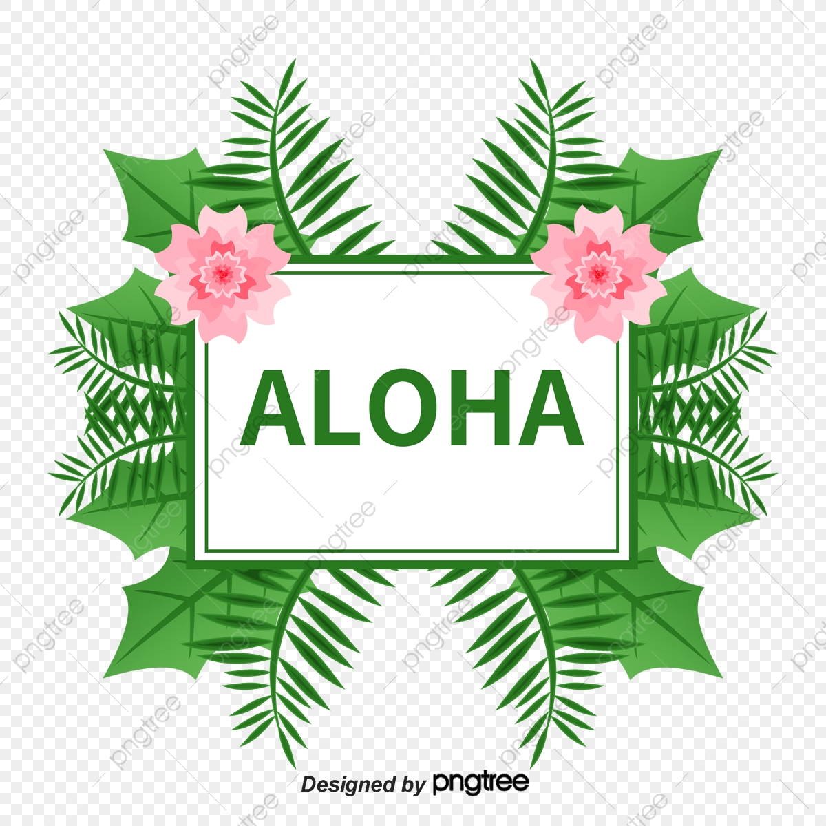 1200x1200 Hawaiian Flower Decoration Box, Vector Material, Hawaii, Hawaiian