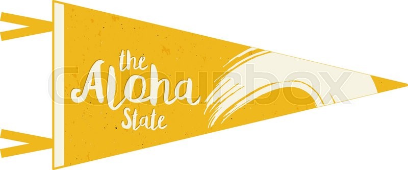 800x333 Hawaii Flag Pennant Vector Hawaiian Stock Vector Colourbox