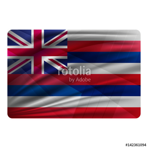 500x500 National Flag Of Hawaiian Islands In Modern Design Style Stock