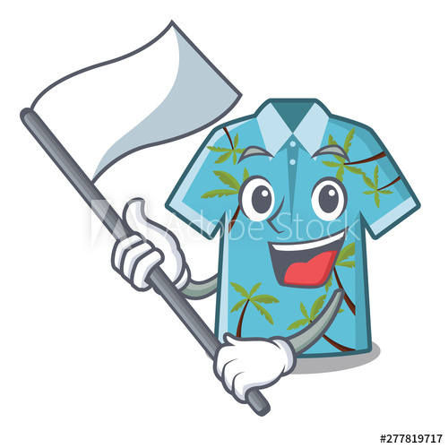 500x500 With Flag Hawaiian Cartoon Shirts Hanger Behind Door