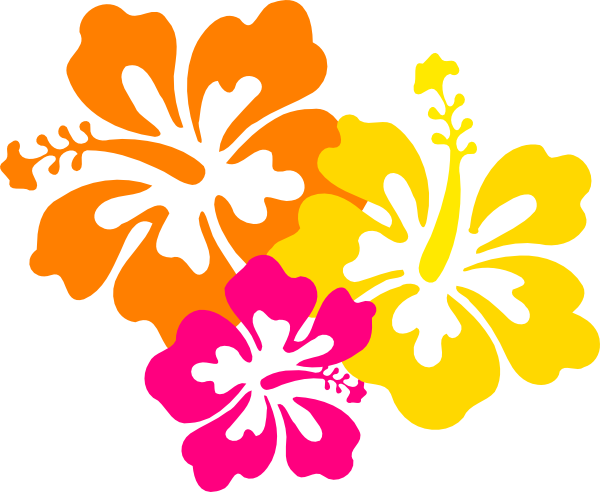 600x492 Hawaiian Flowers Vector Art Free
