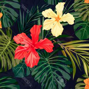 300x300 Photostock Vector Summer Colorful Hawaiian Seamless Pattern