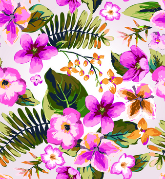 338x368 Vector Hawaiian Flower Pattern Free Vector Download