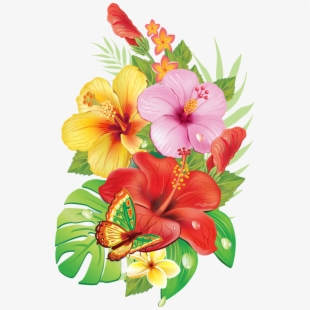 310x310 Hawaiian Flower Vector Png