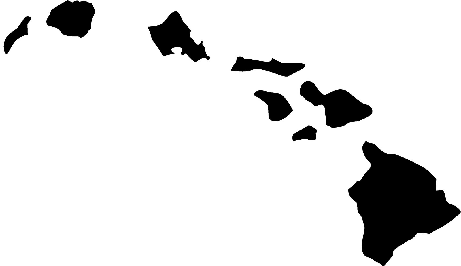 1600x924 Hawaiian Islands Vector Images