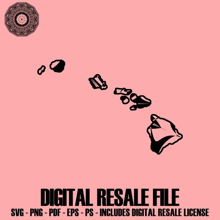 736x736 Hawaiian Islands Map Cheap Mandala Mandala