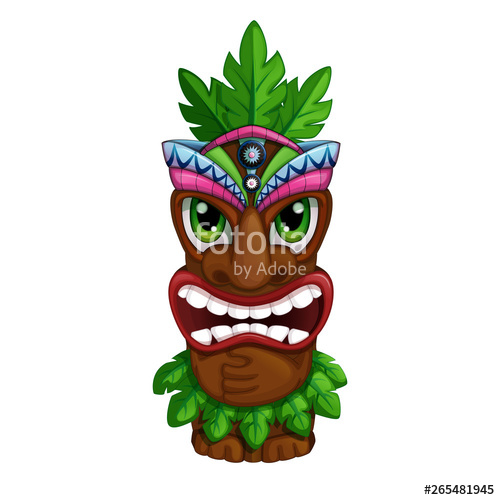 500x500 Hawaiian Totem With Palm Leaves Holidays In The Hawaiian Islands