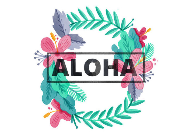 632x443 Free Hawaiian Lei Watercolor Background Free Vector Download