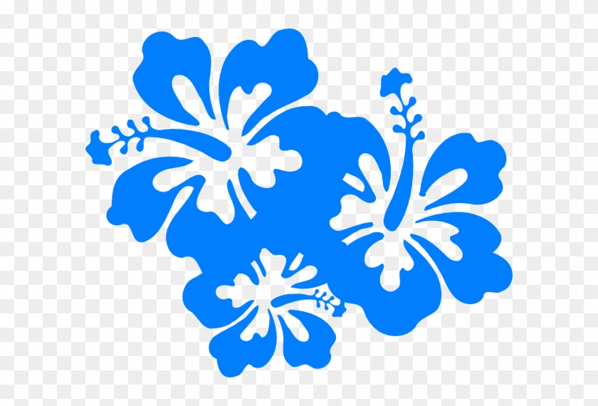 840x570 Blue Hibiscus Pattern Clipart
