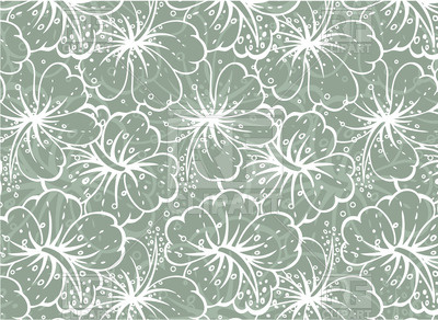 400x292 Hawaiian Flower Seamless Pattern Vector Image Of Backgrounds