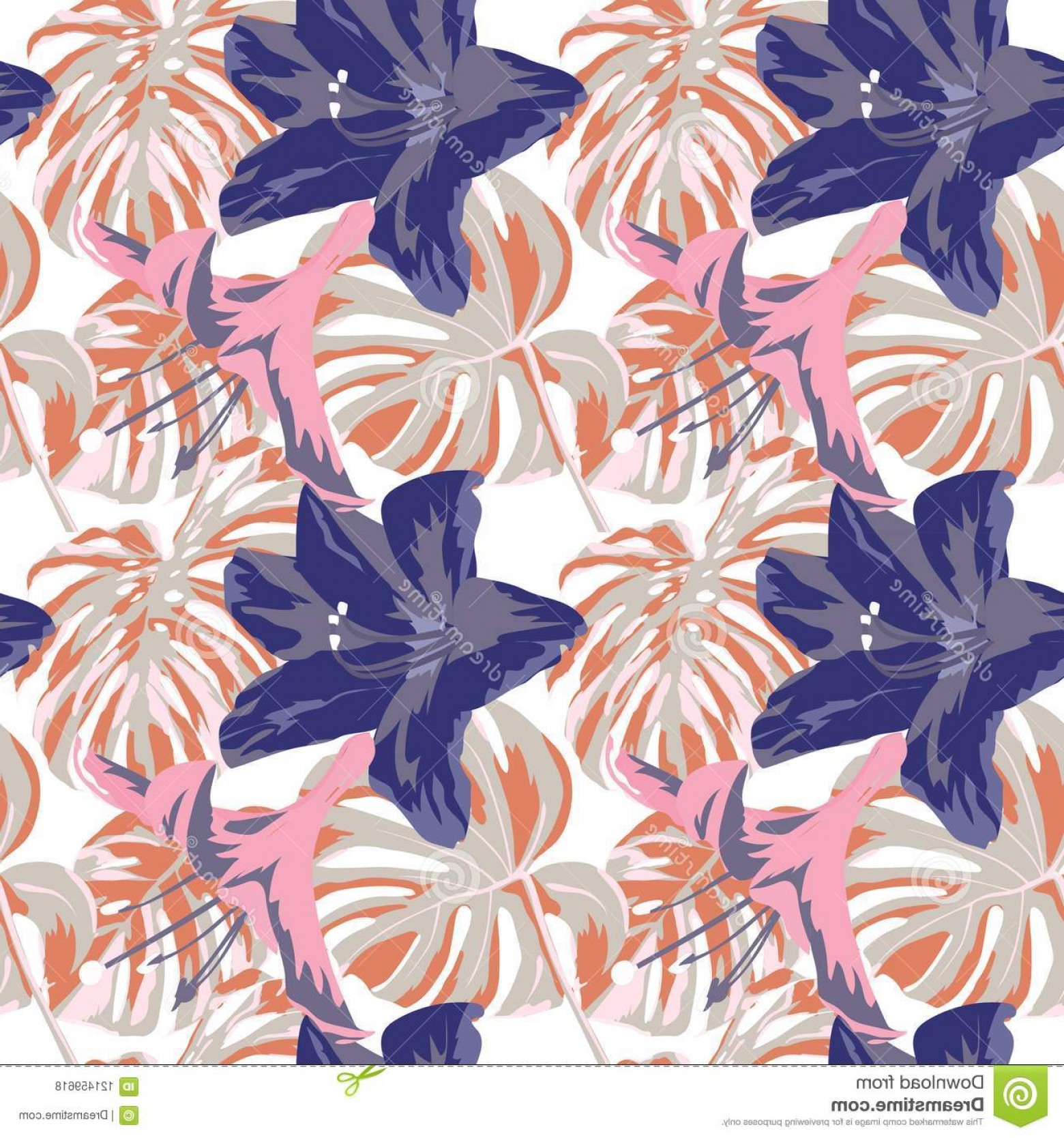 1560x1668 Tropical Print Jungle Seamless Pattern Vector Illustration