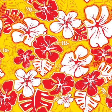 380x380 Vector Tileable Seamless Hawaiian Pattern Cooler Ideas