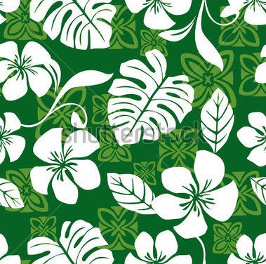 379x376 Seamless Aloha Friday Hawaiian Shirt Pattern Stock Vector
