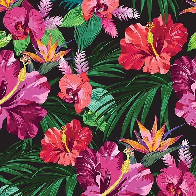 640x640 Cute Hawaiian Print Tropical Flowers Tropical Background