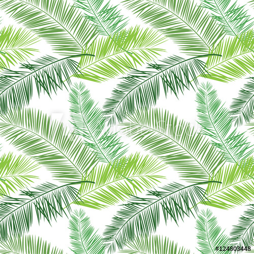 500x500 Green And White Palm Vector Seamless Pattern Hawaiian Shirt