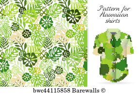 286x194 Aloha Friday Hawaiian Shirt Pattern, Art Print Barewalls Posters