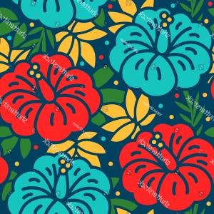 300x300 Aloha Hawaii Floral T Shirt Print Vector Vintage Illustration Gm