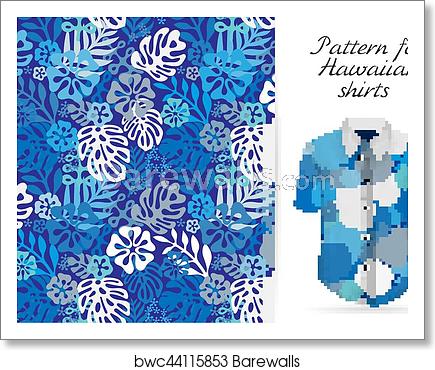 435x370 Tropical Aloha Pattern Vector, Art Print Barewalls Posters