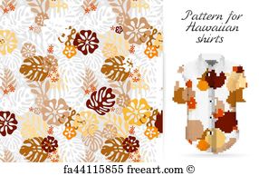 286x194 Free Art Print Of Aloha Friday Hawaiian Shirt Pattern