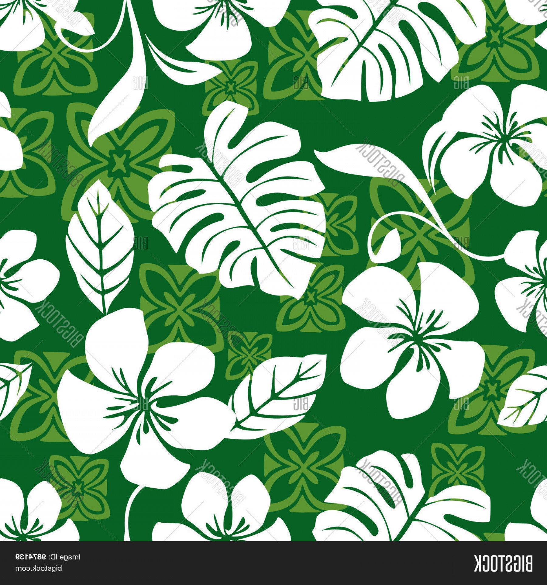 hawaiian shirt pattern vector