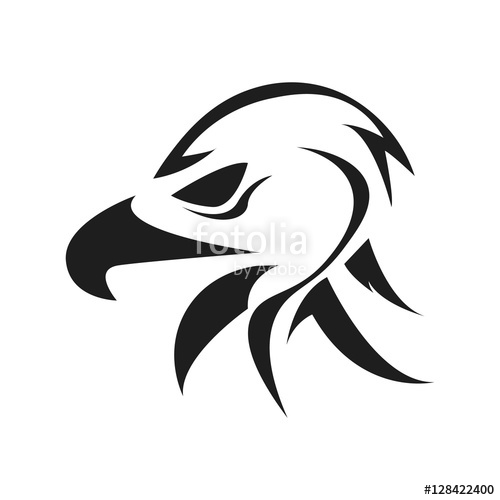 500x500 Eagle Or Hawk Head Silhouette Logo Stock Image And Royalty Free