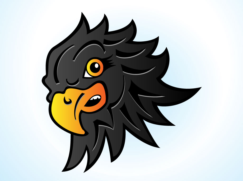 1024x765 Hawk Head Cartoon Vector Art Graphics