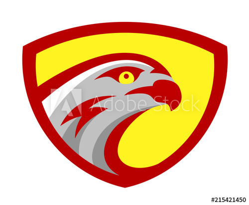 500x411 Vector Falcon Or Hawk Head Sport Logo Mascot Design American Wild