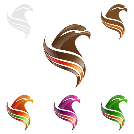 450x450 Eagle Logo, Vector Wild Eagle Bird Falcon Hawk Isolated On A White