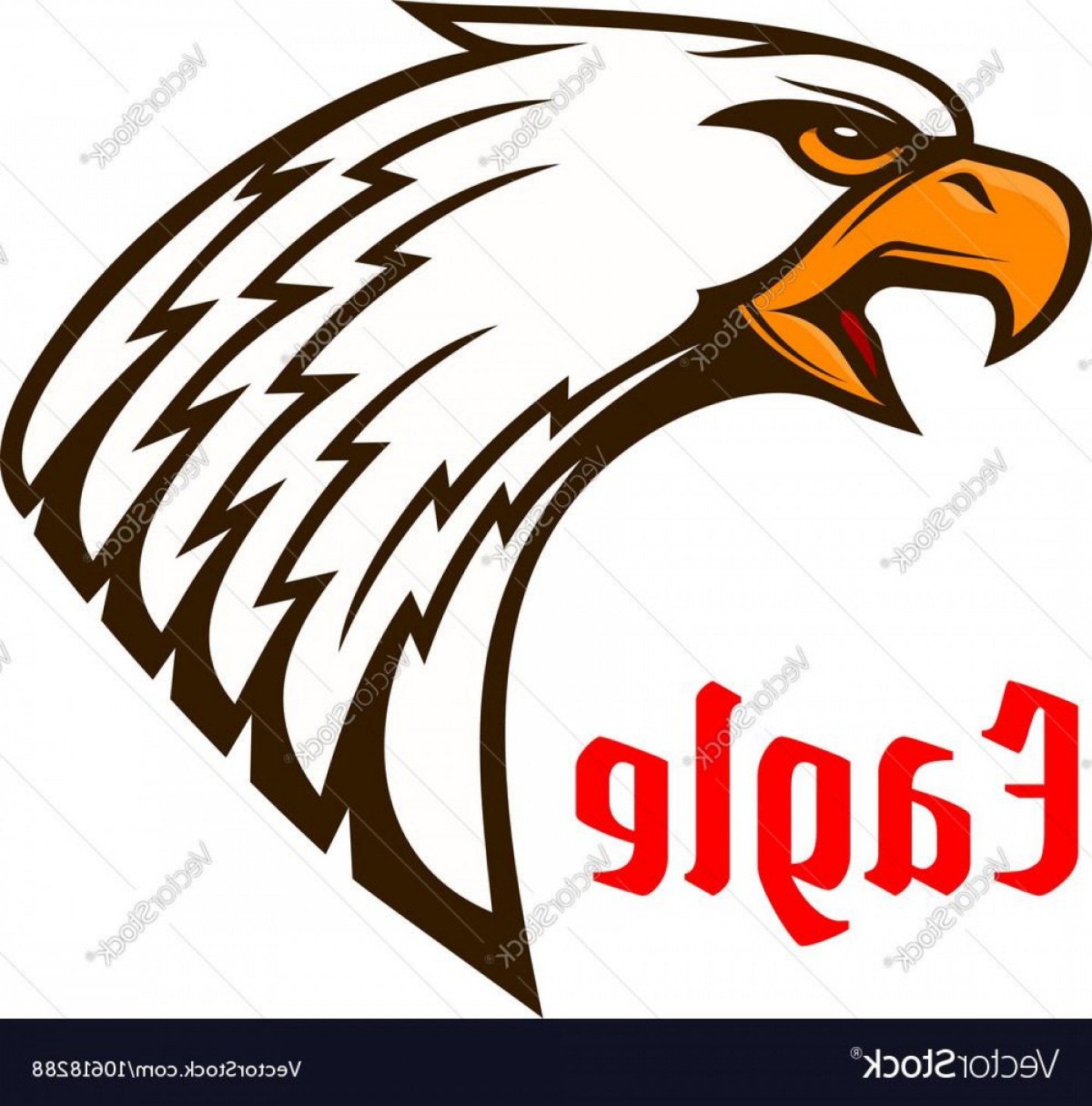 1440x1458 Top Eagle Or Hawk Head Mascot With Screaming Bird Vector Design