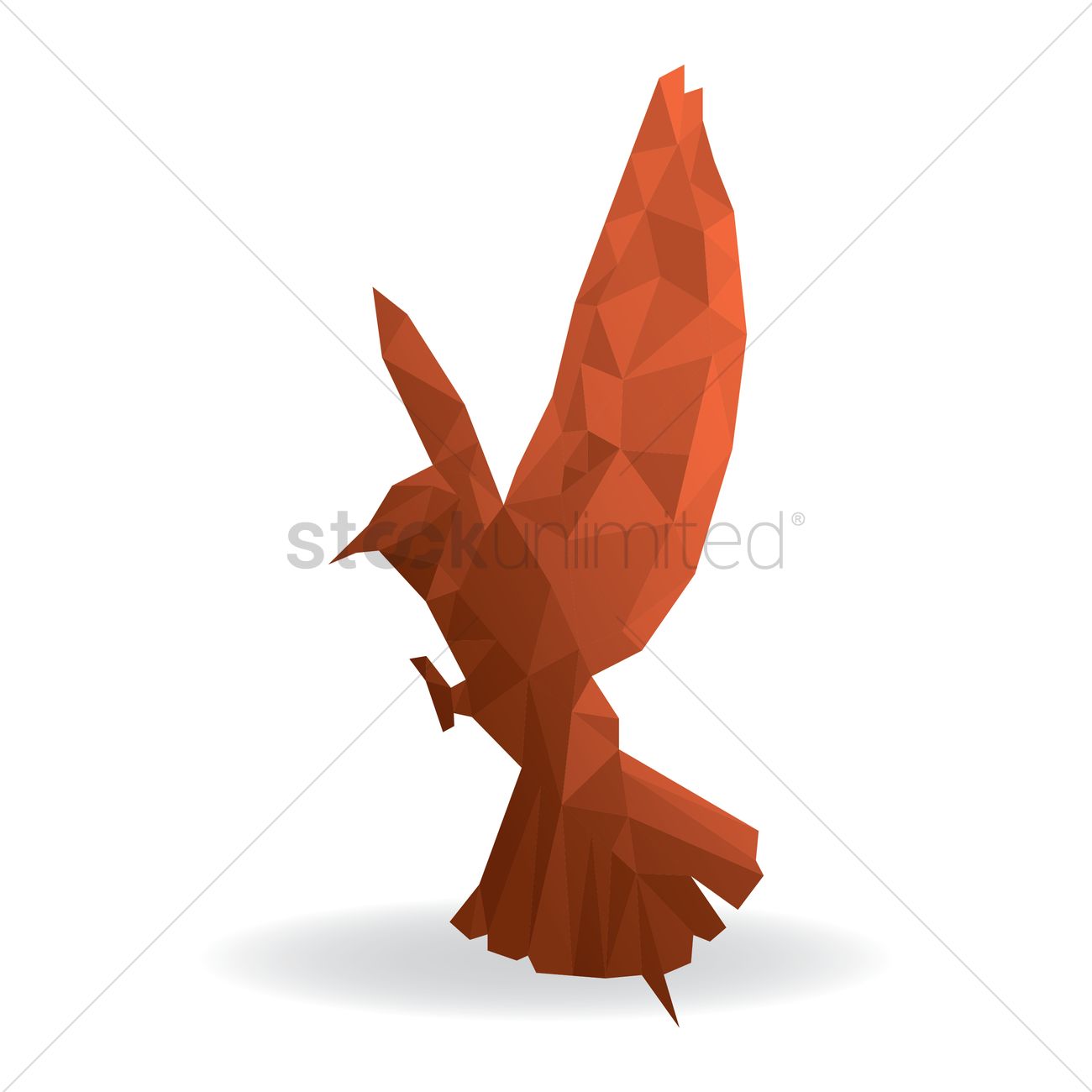 1300x1300 Free Faceted Hawk Vector Image