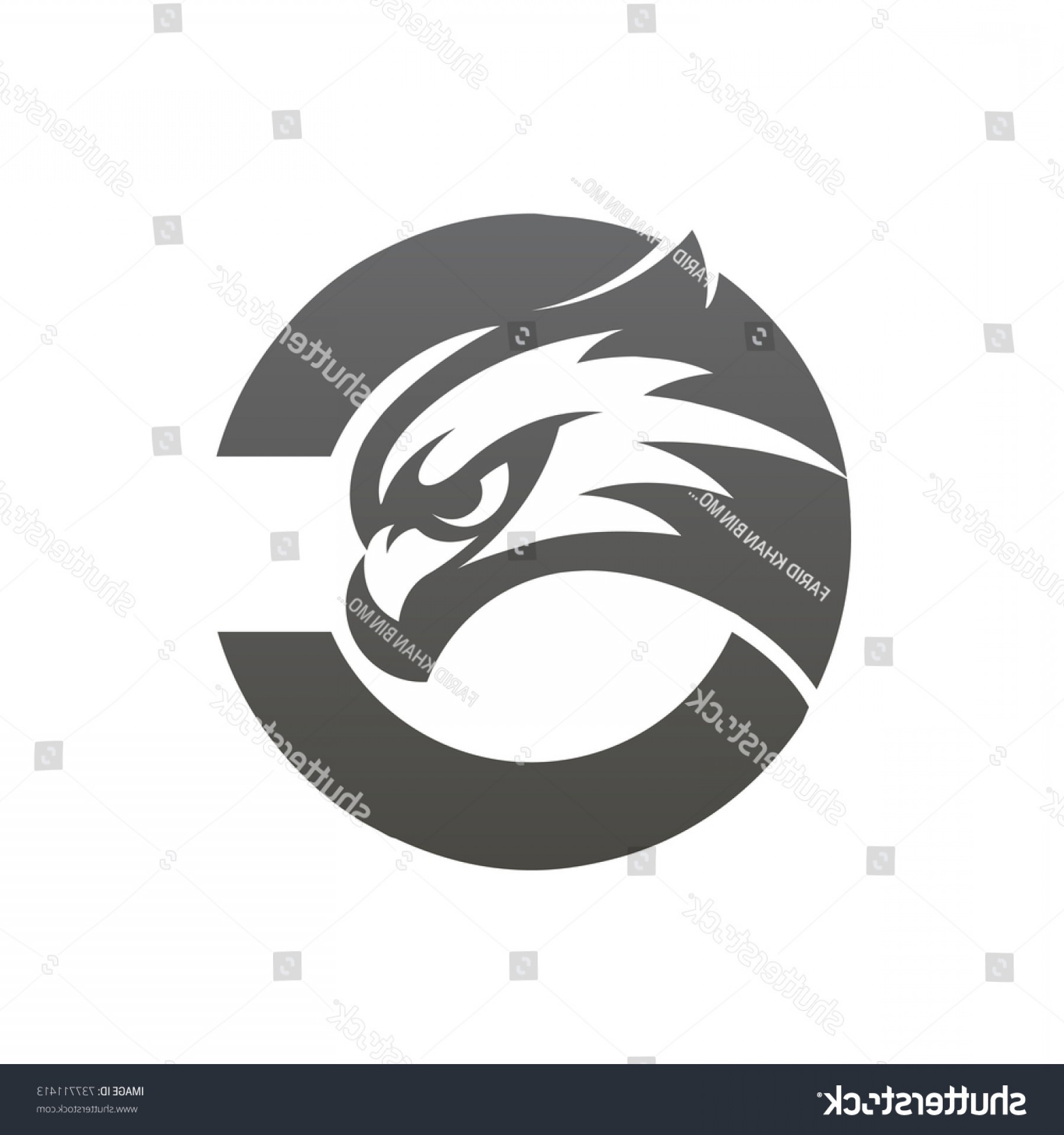 1800x1920 Black Hawk Initial C Vector Logo Studiogrfx