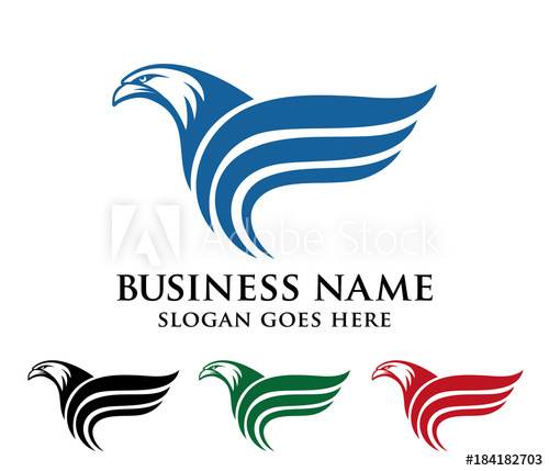 500x429 Eagle Hawk Simple Vector Logo Design