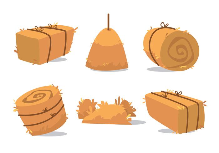 700x490 Hay Bale Vector Set