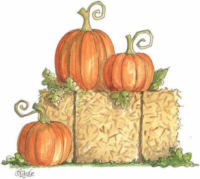 400x358 Pumpkin Patch Hay Bales Free Vector Clip Art Illustration Vc