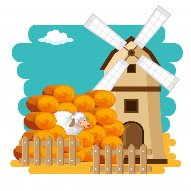 626x626 Farming And Agriculture Hay Bales Concept Vector Premium Download