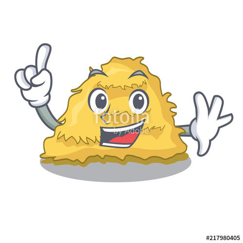 500x500 Finger Hay Bale Mascot Cartoon Stock Image And Royalty Free