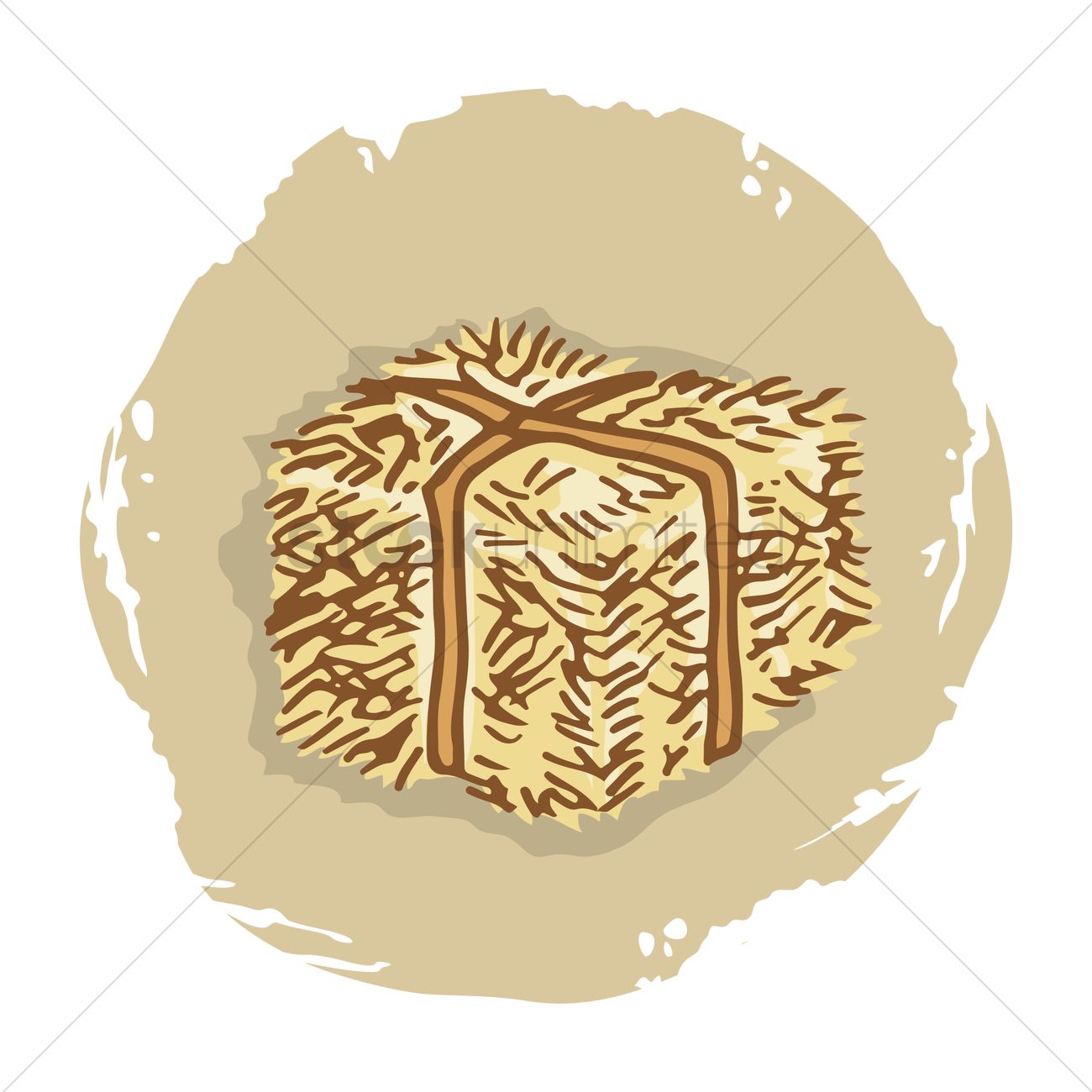 Bale Of Hay Vector Image 1300x1300 Bale Of Hay Vector Image