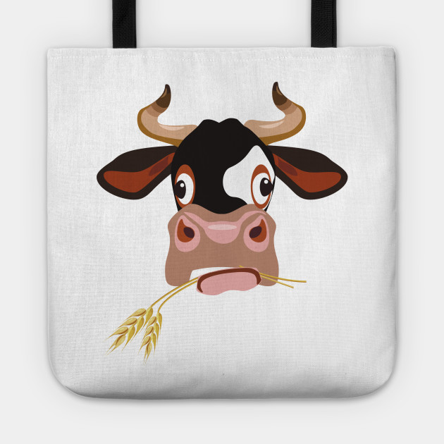 Cow Head Chewing Hay Vector 630x630 Cow Head Chewing Hay Vector