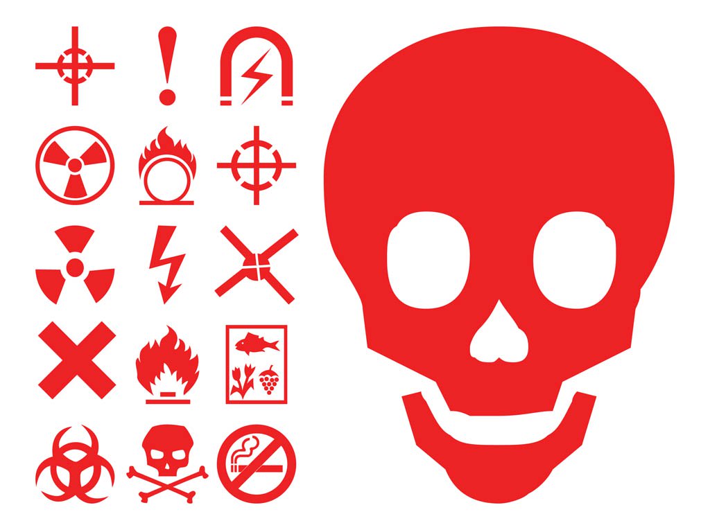 1024x765 Hazard Symbols Icons Vector Art Graphics
