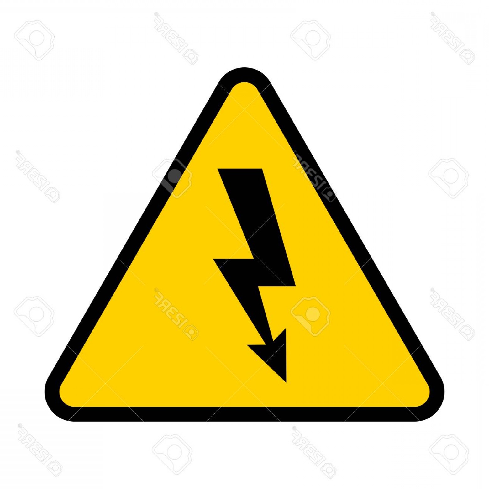 1560x1560 Photostock Vector Electrical Hazard Sign High Voltage Danger