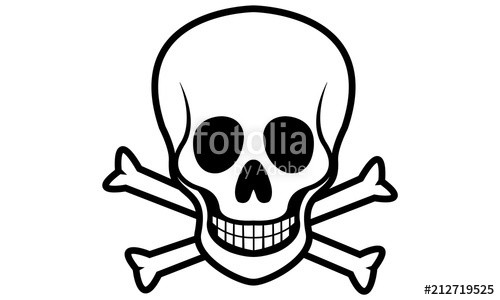 500x300 Skull And Crossbones Poison Sign Hazard Sign Skull Vector