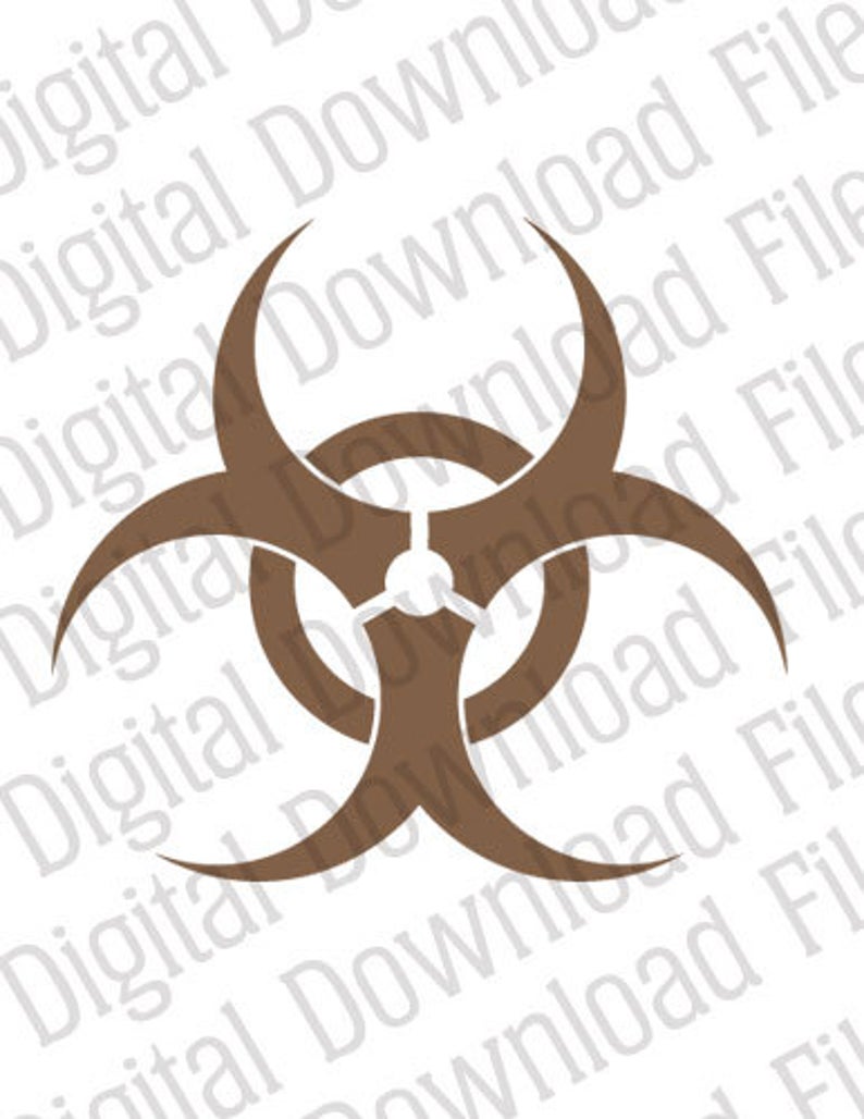 794x1028 Vector Stencil Graphic Bio Hazard Vector Digital Etsy
