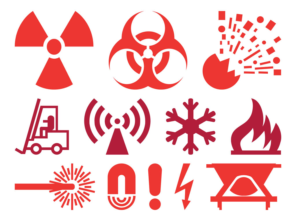 1024x765 Warning And Hazard Icons Vector Art Graphics