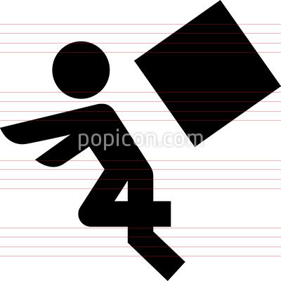 400x400 Falling Object Hazard Vector Icon